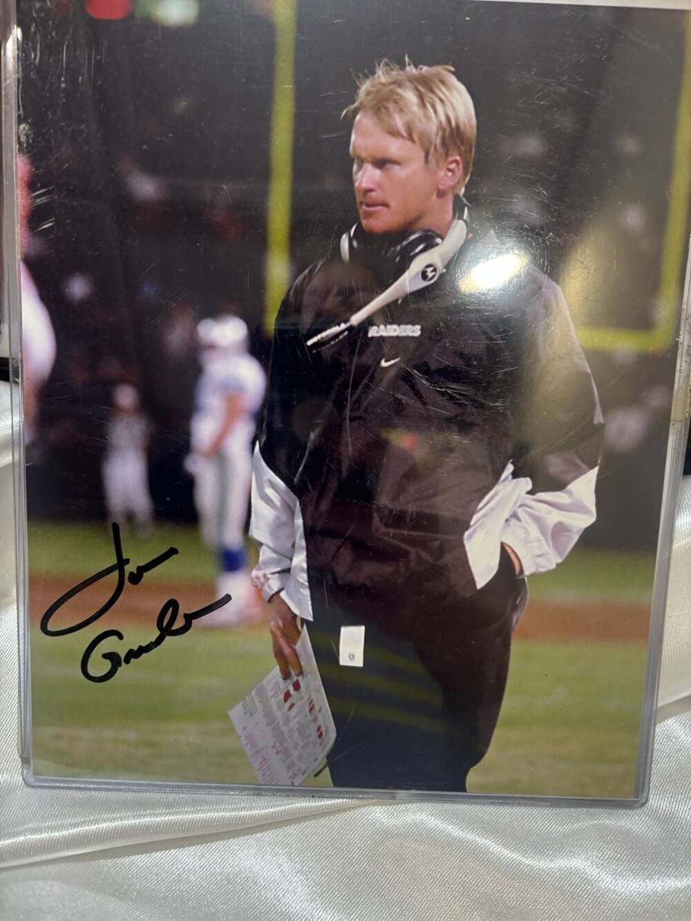 Jon Gruden Oakland Raiders Signed 8x10 Photo Autographed with COA